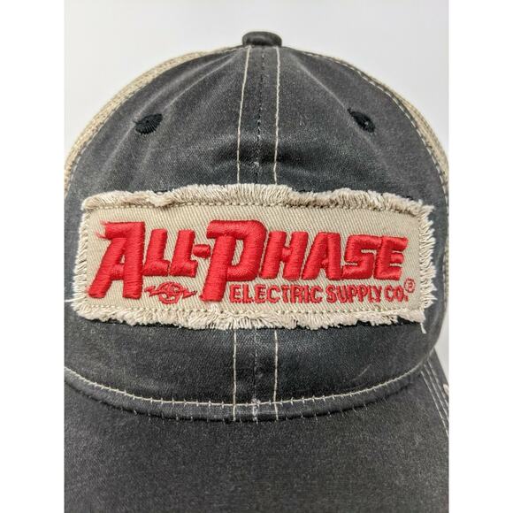 All-Phase Electric Supply Co Cap Hat Meshback Snapback Spellout Patch Black - Picture 3 of 11